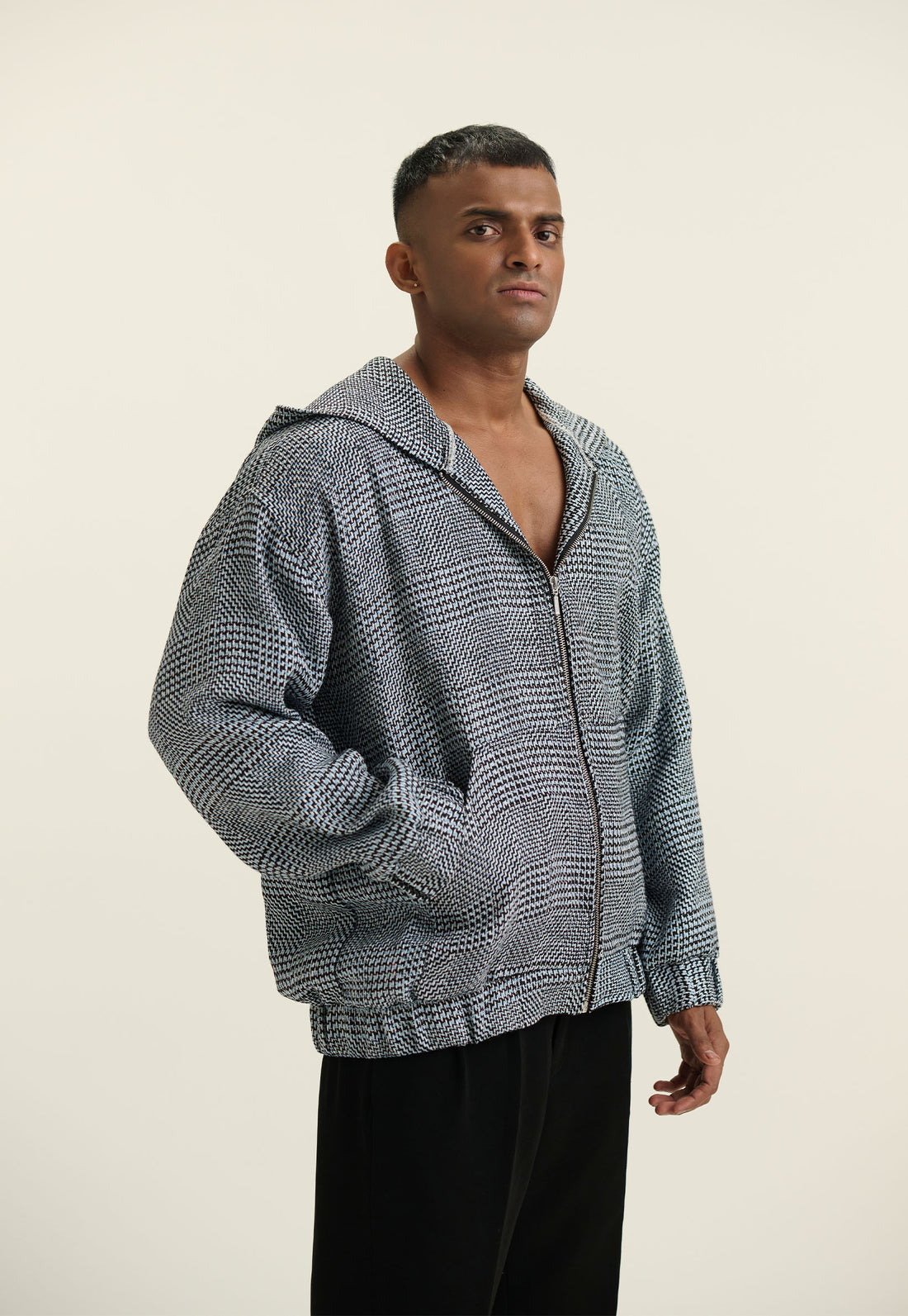 Interlace Sky Hooded Jacket