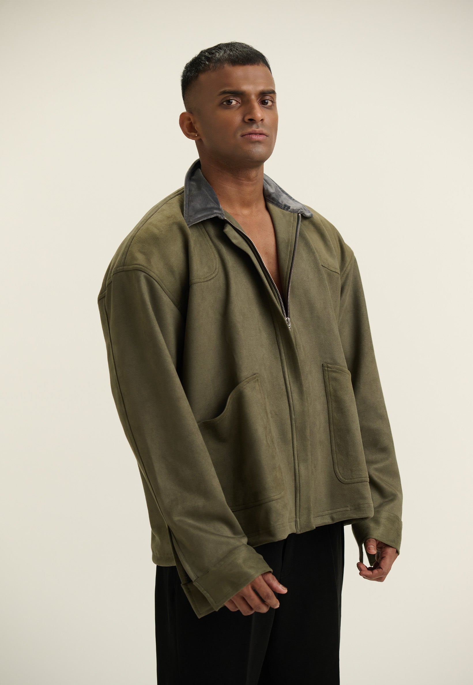 Olive Eclipse Suede Jacket (Limited Edition of 20)